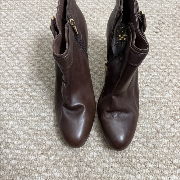 Vince Camuto - Chrissa Booties / Ankle Boots - Brown & Gold size 10 - Picture 4 of 11